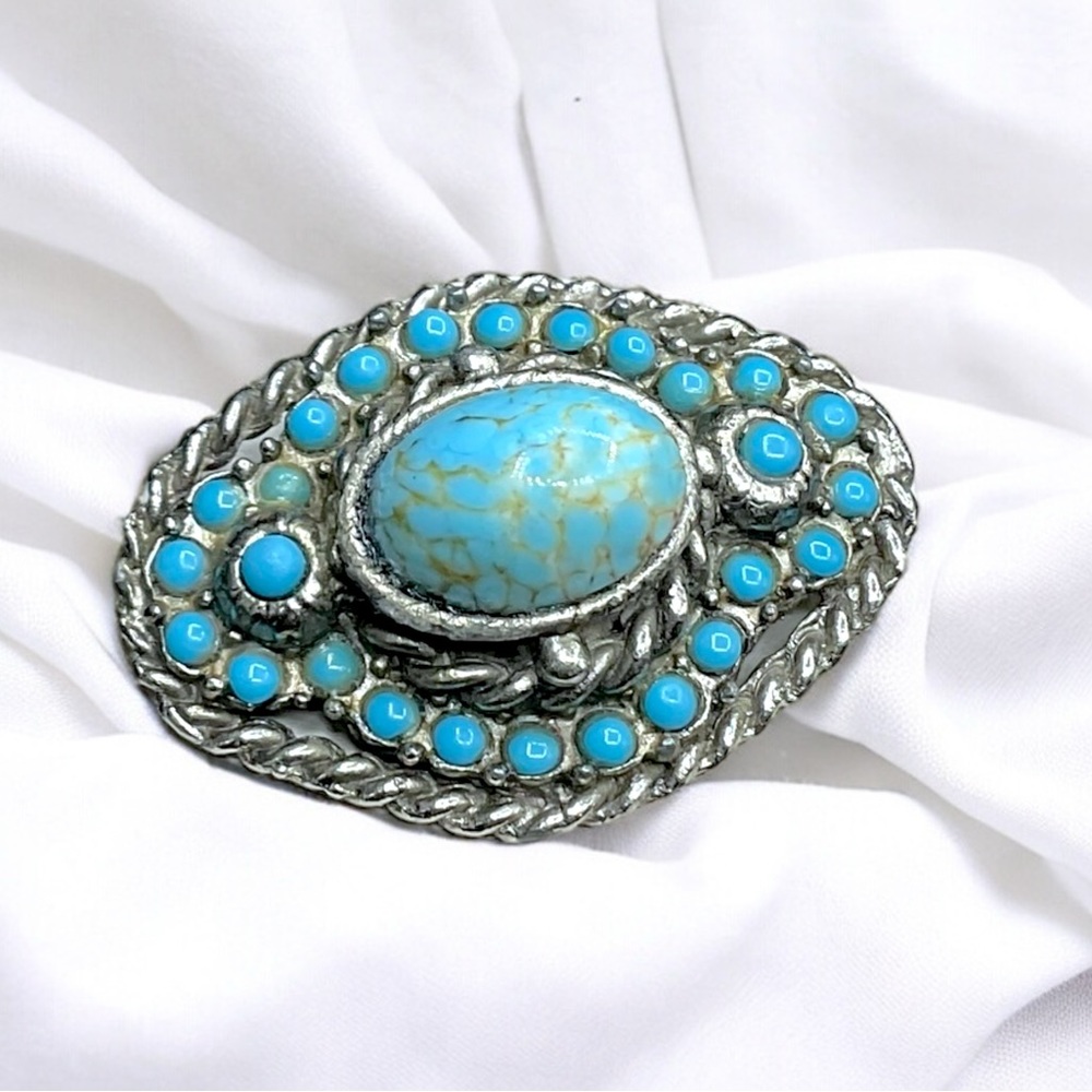 Antique Peking Glass Brooch